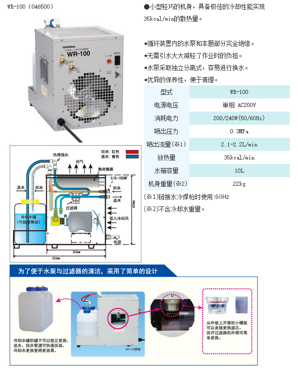 冷却水循?装置产品说明图