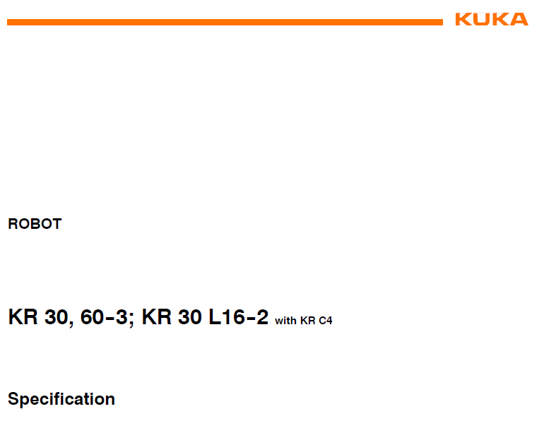 KUKA Spez_KR_30_603_EN 使用手册