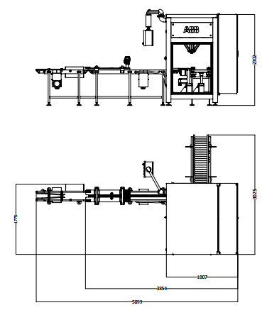 ABB RacerPack集成包装机器人系统结构及尺寸图