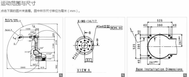 川崎机器人工作范围