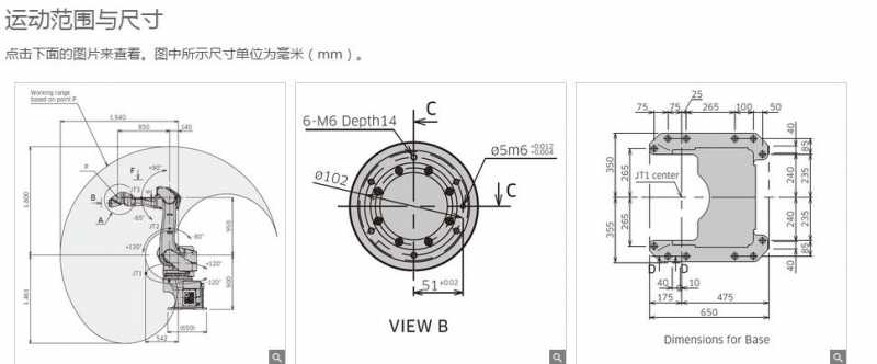 川崎机器人工作范围