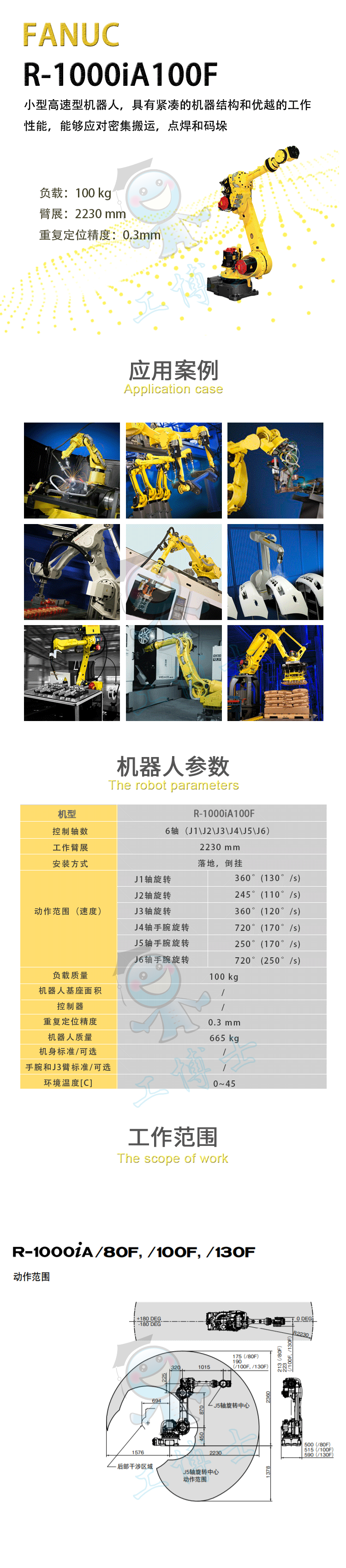 发那科 R-1000iA_100F 2D数模图