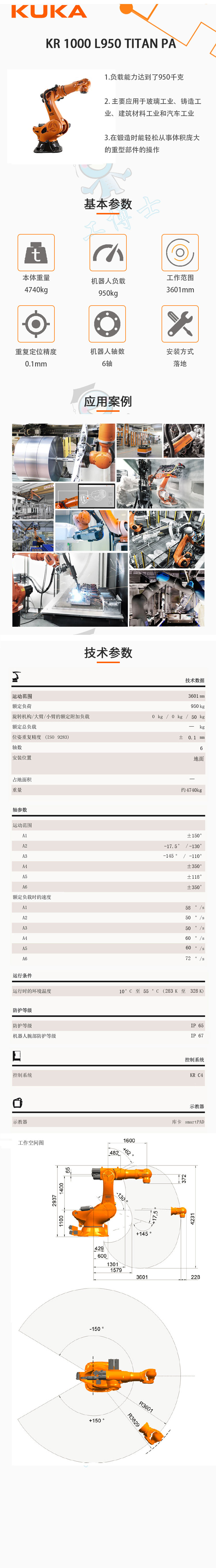 库卡 KR1000_L950PATitan_dxf 2D数模图