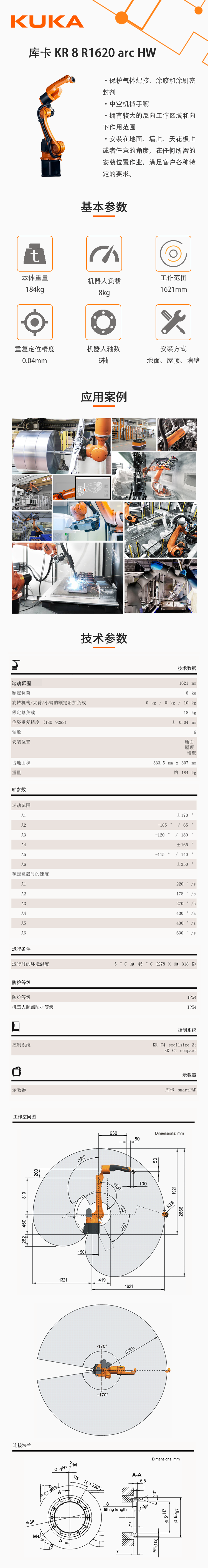 库卡 KR8_R1620HW_dxf 2D数模图