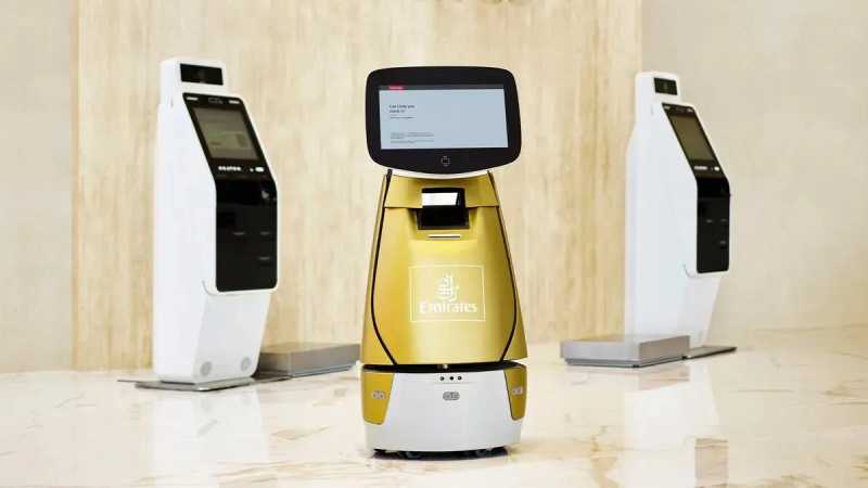 减少排队时间—阿联酋航空推出了全球首个登机机器人助手 Sara